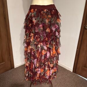 Anthropologie The Chéri Ruffled Tulle Skirt